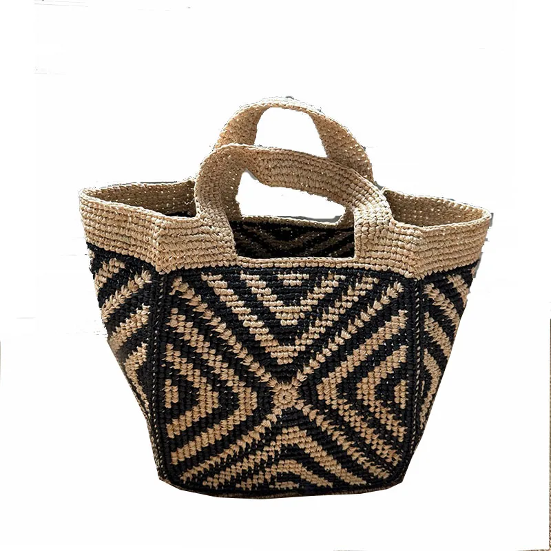 

Fashion Handmade Natural Raffia Straw Woven Women Shoulder Bag Female Daily Bag Handbags Office Designer Tote High Quality Purse