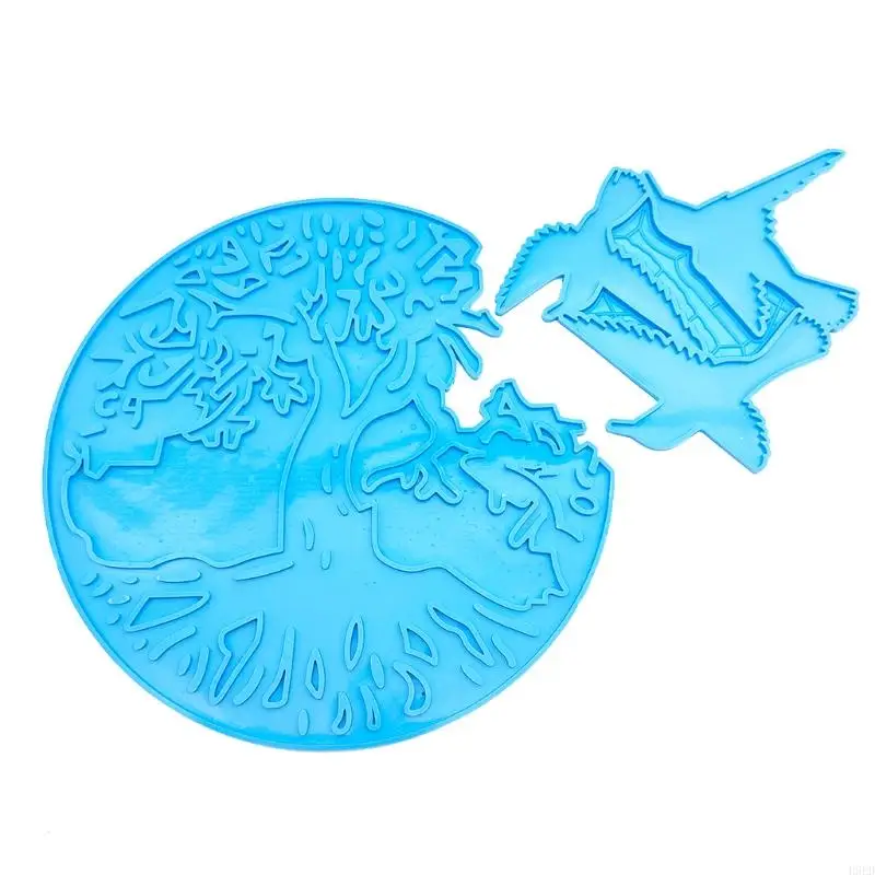 

H9ED Reusable Silicone Mold for Making Glass Decals Tree Birds Sticker DIY Resin Mold