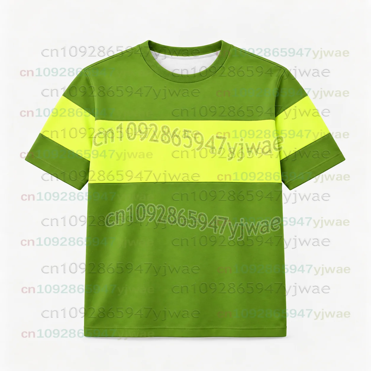 2026 Game Deltarune Undertale Ralsei/Kris/Neo Cosplay T-shirt Halloween Fashion Men's Women's Clothing Green Yellow Striped Tops