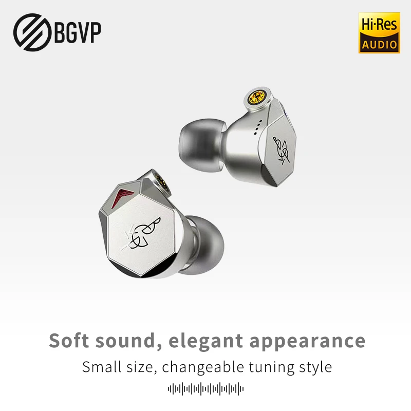 BGVP Melody Best Wired In Ear IEMs HIFI Earphones DD Dynamic Driver Headphone Monitor MMCX Interface 2.5/3.5/4.4mm 3In1 Cable