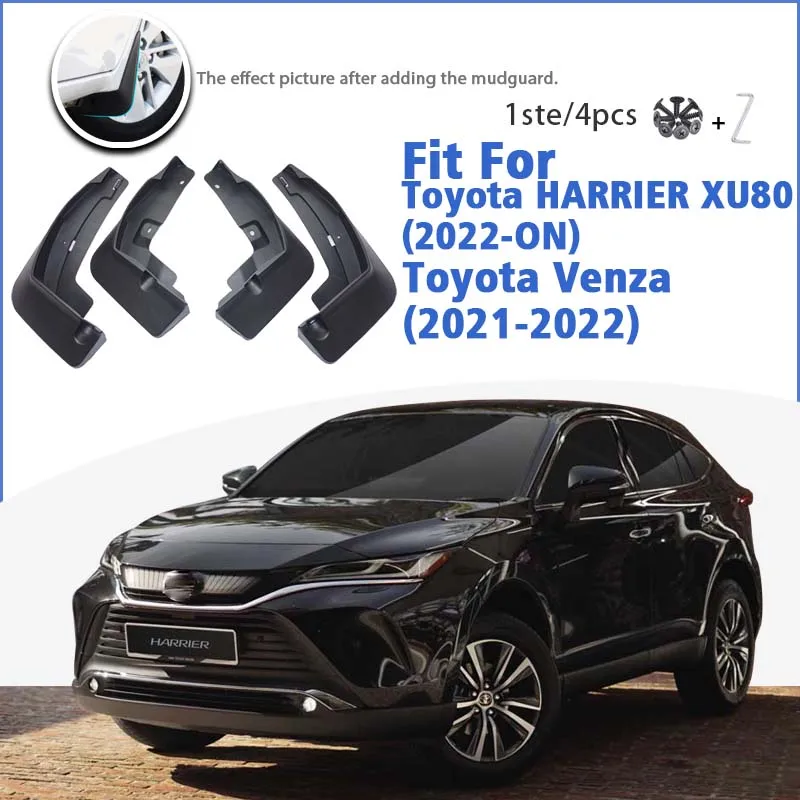 

Mud Flaps For Toyota HARRIER XU80 2022 Venza 2021 Front Rear Mudflaps Mudguards Car Accessories Splash Guard Fender Mud Flap