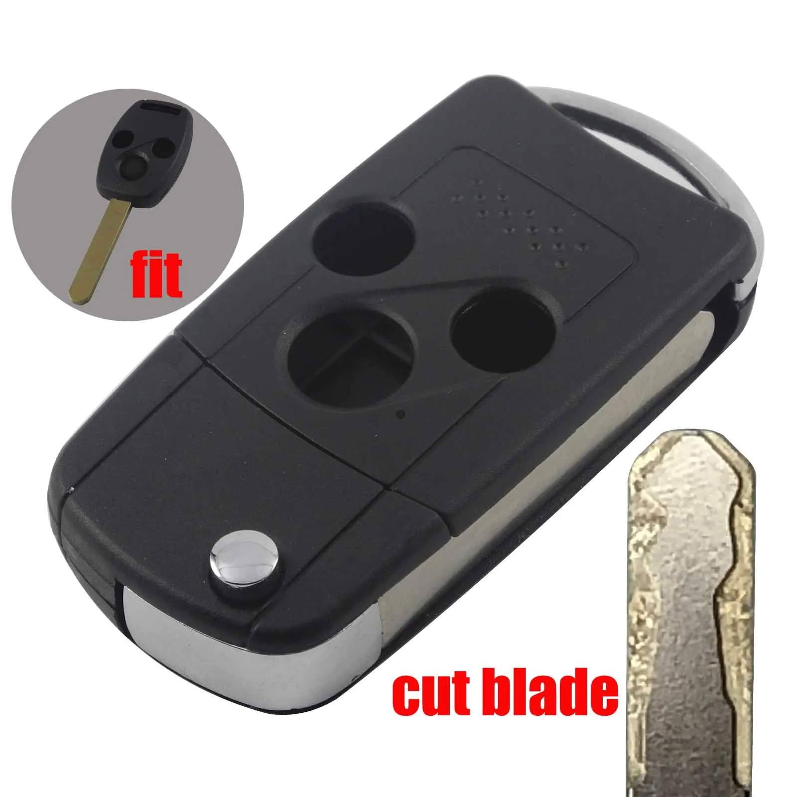 jingyuqin Modified cut Blade Car Remote Key Shell For HONDA Accord Civic CRV Pilot Fit 2007 2008 2009 2010 2011 2012 2013