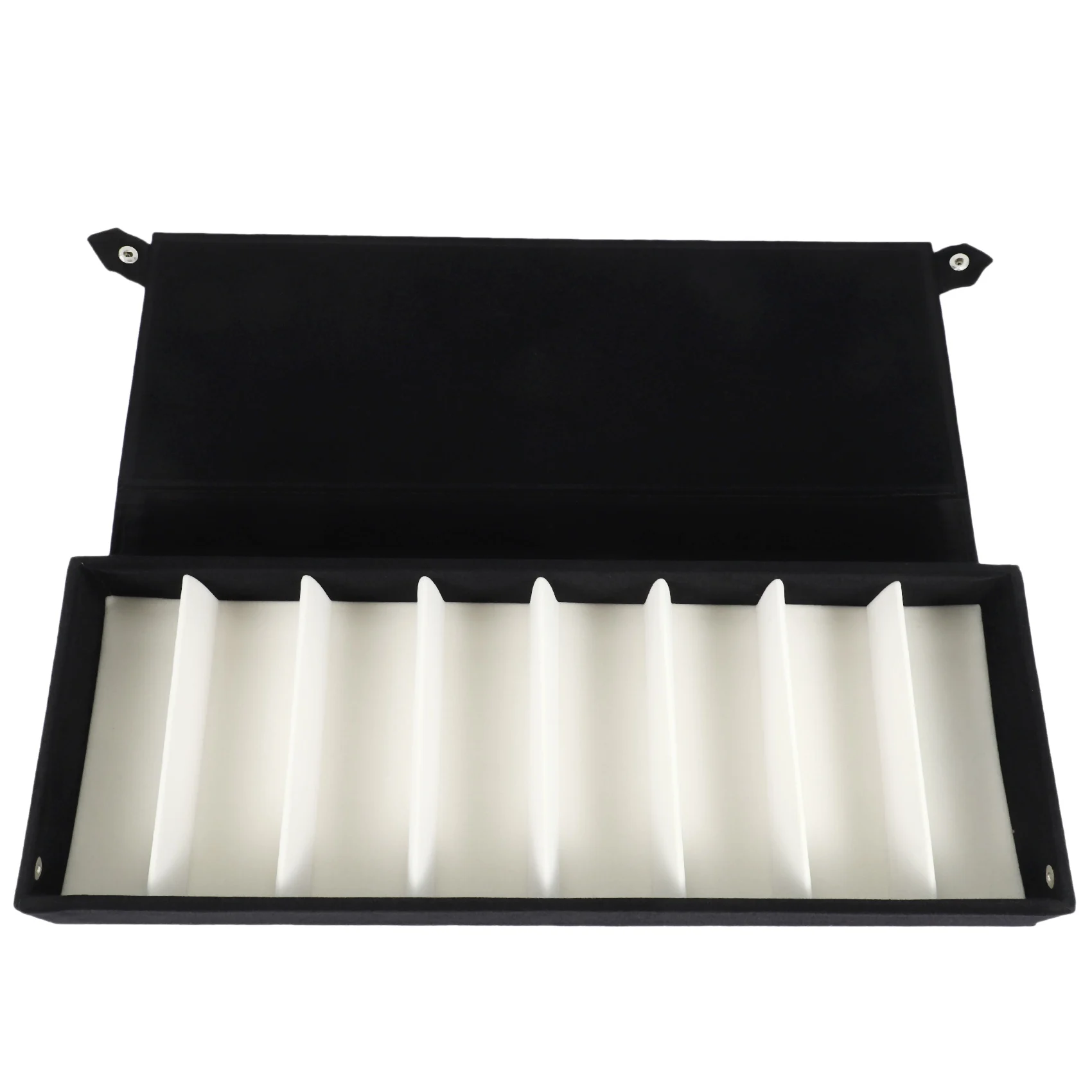 ABQR 8-слотовая подставка для очков, держатель для солнцезащитных очков, витрина для хранения очков, лоток для ювелирных изделий, ящик для хранения, органайзер унисекс, черный