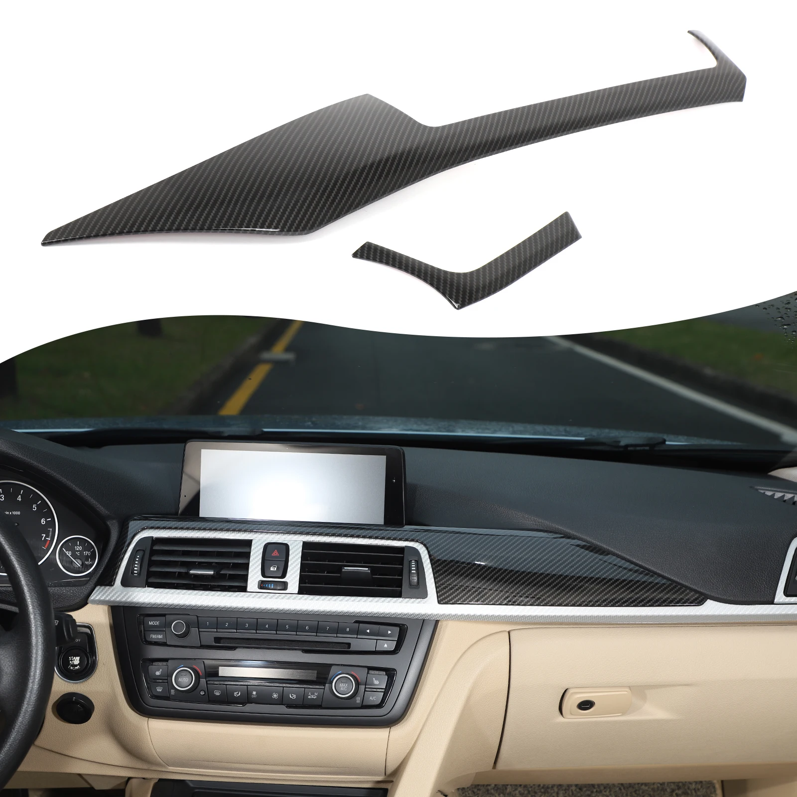 

ABS Dashboard Trim Panel （Left Side）For BMW 3 Series 2013 2014 2015 2016 2017 2018 2019 Interior accessories
