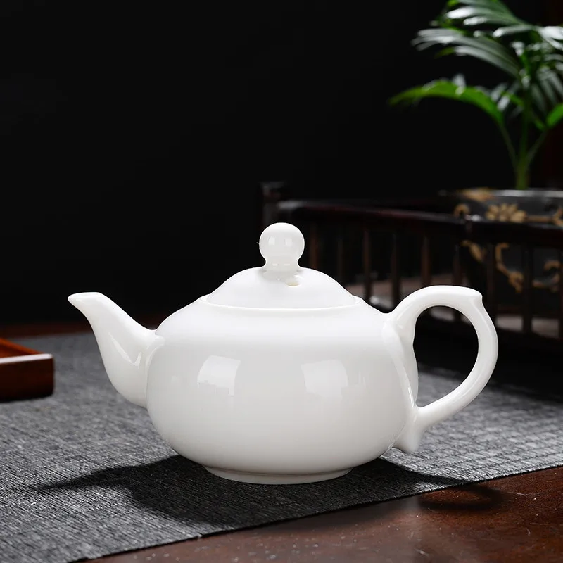 Household Filter Tea Pot Beauty Handmade Ceramic Tea Set Kettle Drinkware Phnom Penh Suet Jade White Porcelain Xishi Teapots