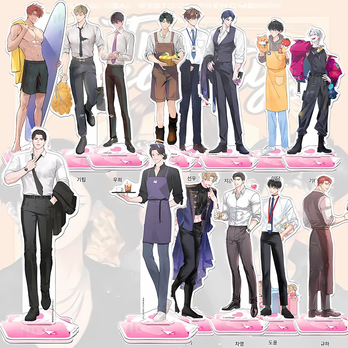 Anime Toxin 15cm Acrylic Stand Two-piece set Ima Heuk Unique Gift Birthday Present Desk Historical BL Manhwa keychain