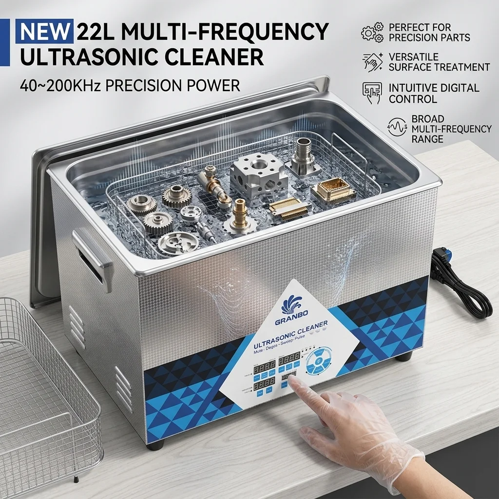 Granbo 22L 800W Home Dishwasher Laboratory Cavitation Tool Portable Ultrasonic Cleaner for Kitchen Appliances