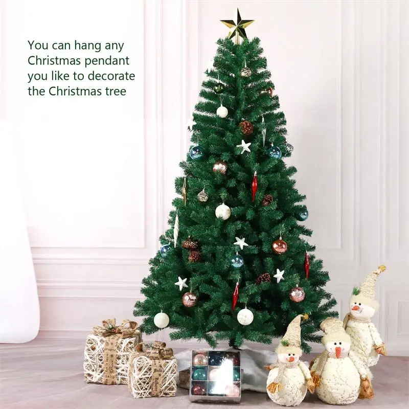 1.5m/1.8m/2.1m Encryption Green PVC Large Christmas Tree Christmas Decoration 2024 New Year Home Party Scene Decoration Dropship