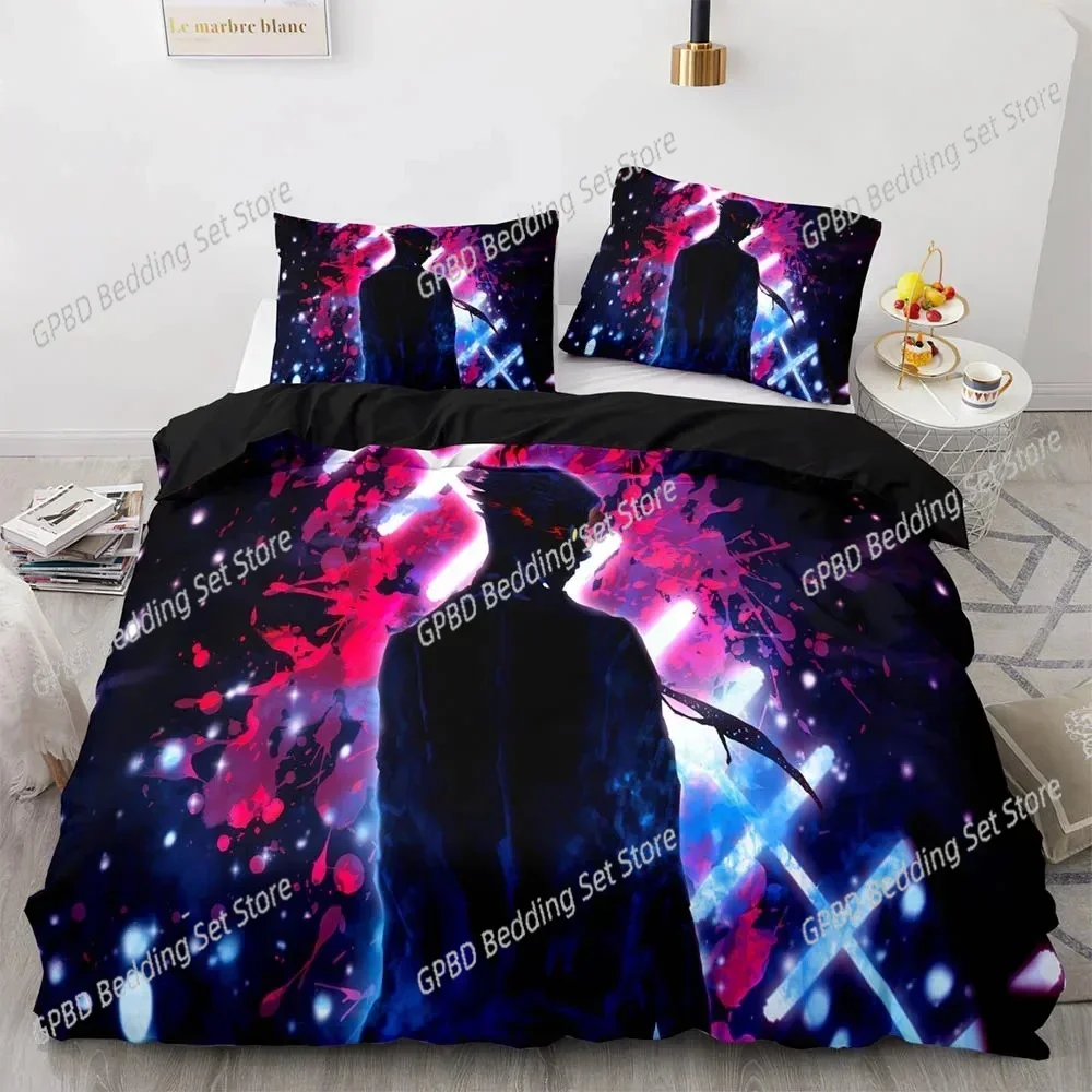 Anime Jujutsu Kaisen Satoru Gojo 3D Bedding Set Duvet Cover Pillowcases Single Twin Full Queen King Size Home Decor Quilt Boys G