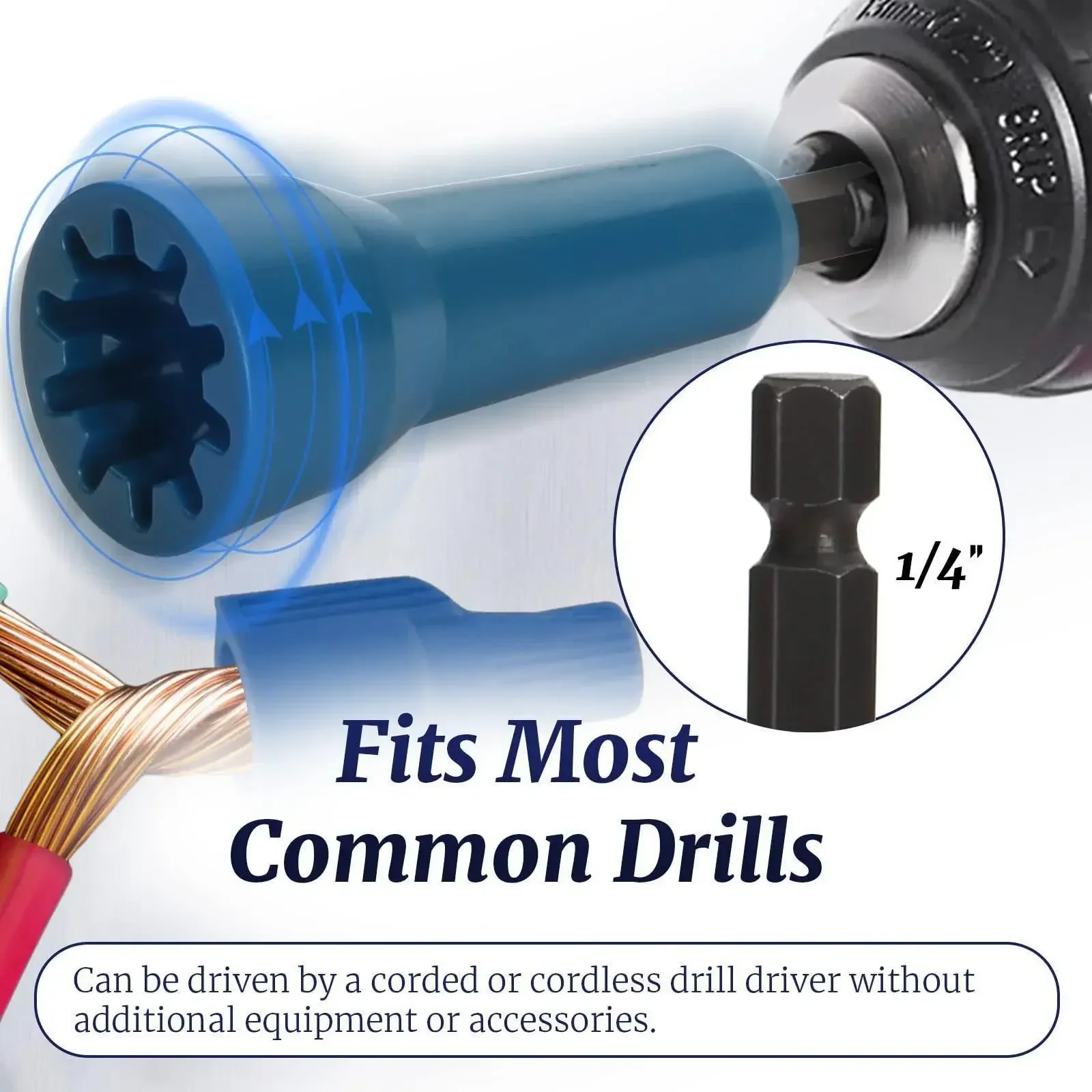 1pc Wire Twister Nut Driver, Winding Tool Connector Socket Rotator