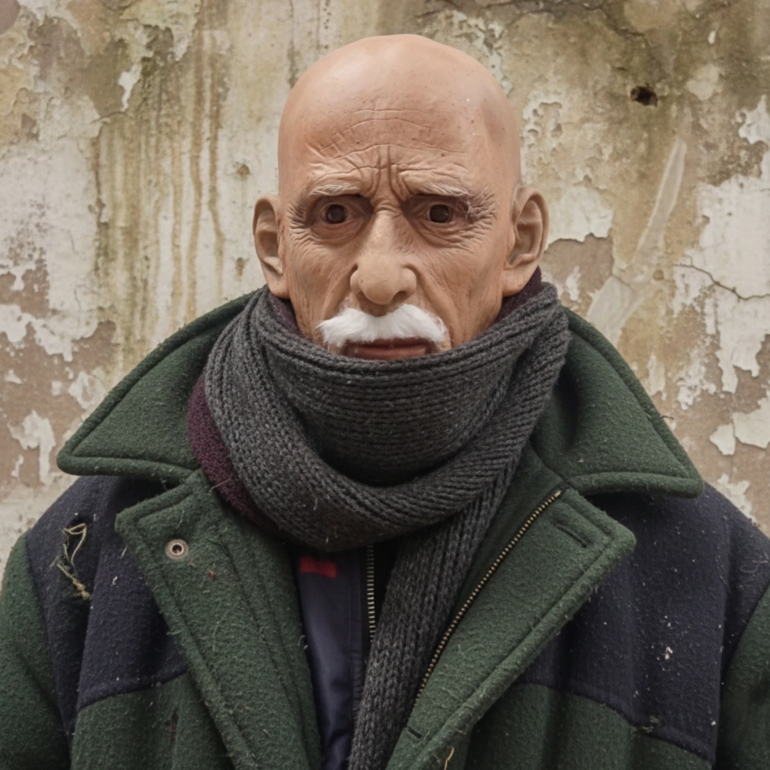 

Handsome Realistic Full Head Latex Mask with Beard for Men Halloween Costume Party Prop Old Man Cosplay Headgear