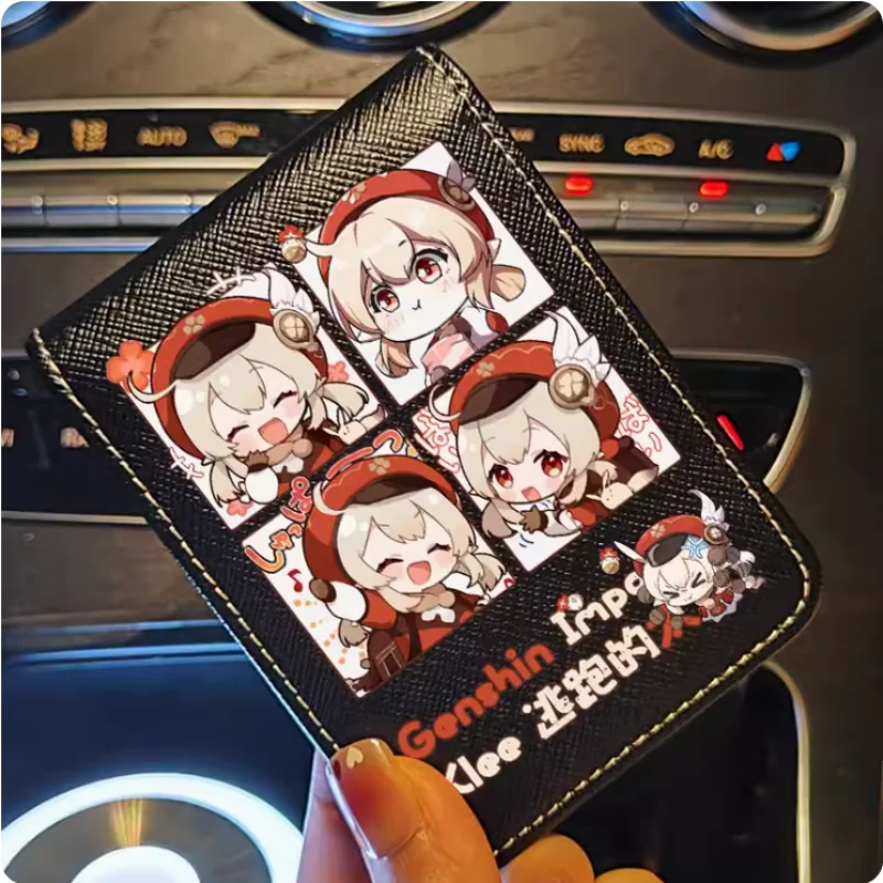 Anime Genshin Impact Klee Fashion Wallet PU Purse Card Cash Holder Bag Cosplay Gift B574