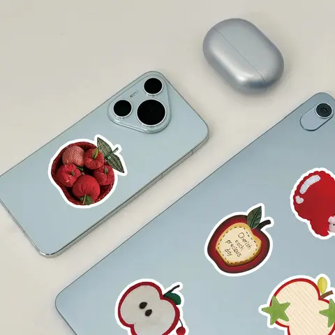 50 पीस मज़ेदार एप्पल कार्टून प्यारा वाटरप्रूफ स्टिकर स्केटबोर्डिंग रेट्रो होम डीकल स्टिकर 8 best sales एप्पल लोगो स्टिकर - №3