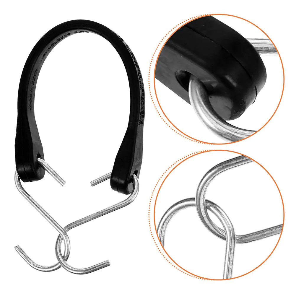 

Rubber Bungee Cord Heavy Duty Hooks Secure Cargo Trucks Trailers Rvs Elastic Tie Down Strap Easy Install Remove