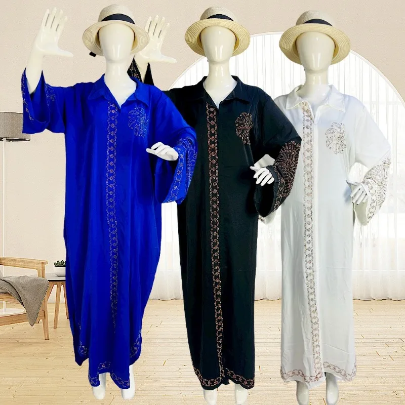 

Dubai Elegant Beige Abaya for Muslim Women - Intricately Crafted with Multicolored Embroidery Piece in Islamic Modest Fashion