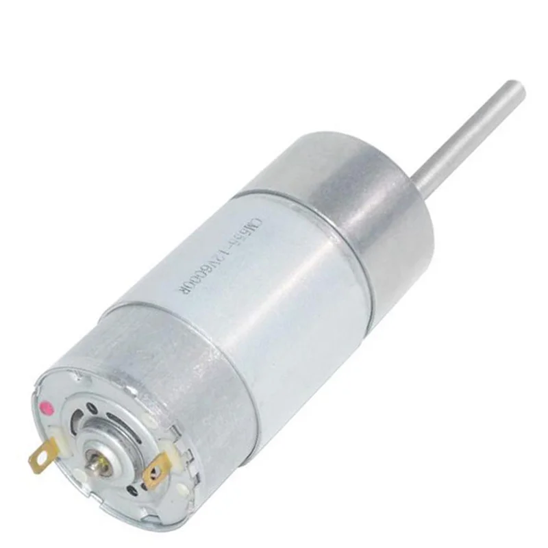 JGB37 555 DC 12V 24V Metal Gear Motor 12-960RPM Electric M6 Long Shaft High Torque Reversible Gear Reducer Motor Smart Car Motor