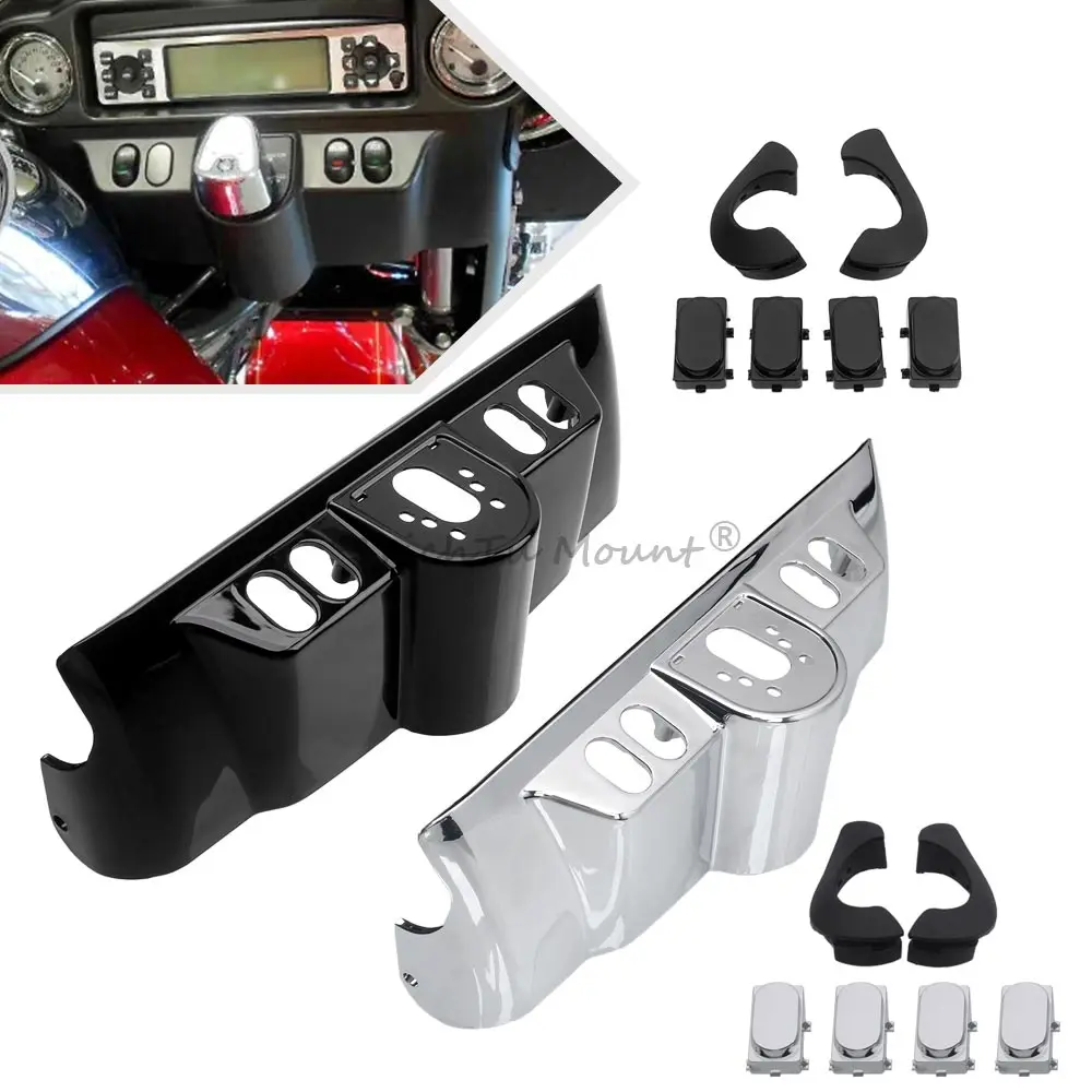 For Harley Touring Electra Street Glide FLHX Tri 1996-13 Motorcycle Switch Panel Cover Accent Inner Fairing Cap Kit Accessories