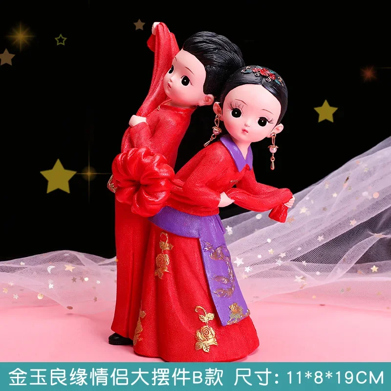 Antique Cute Eternal Unity Bride and Groom Home Decoration