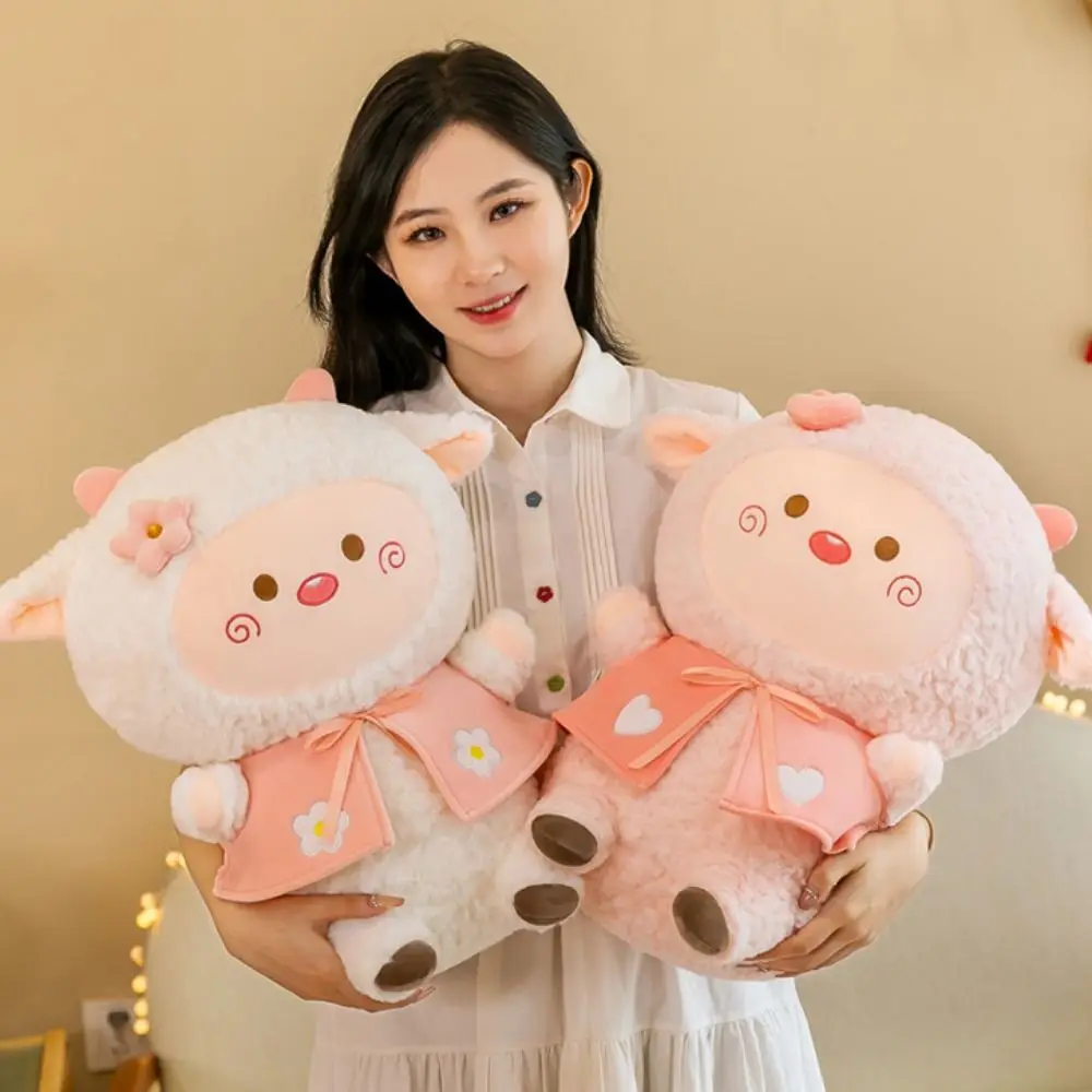 Knuffelen Zacht Alpaca Speelgoed Pluizige Cartoon Lama Poppen Leuke Bloem Knuffeldier Kussen Verjaardagscadeau