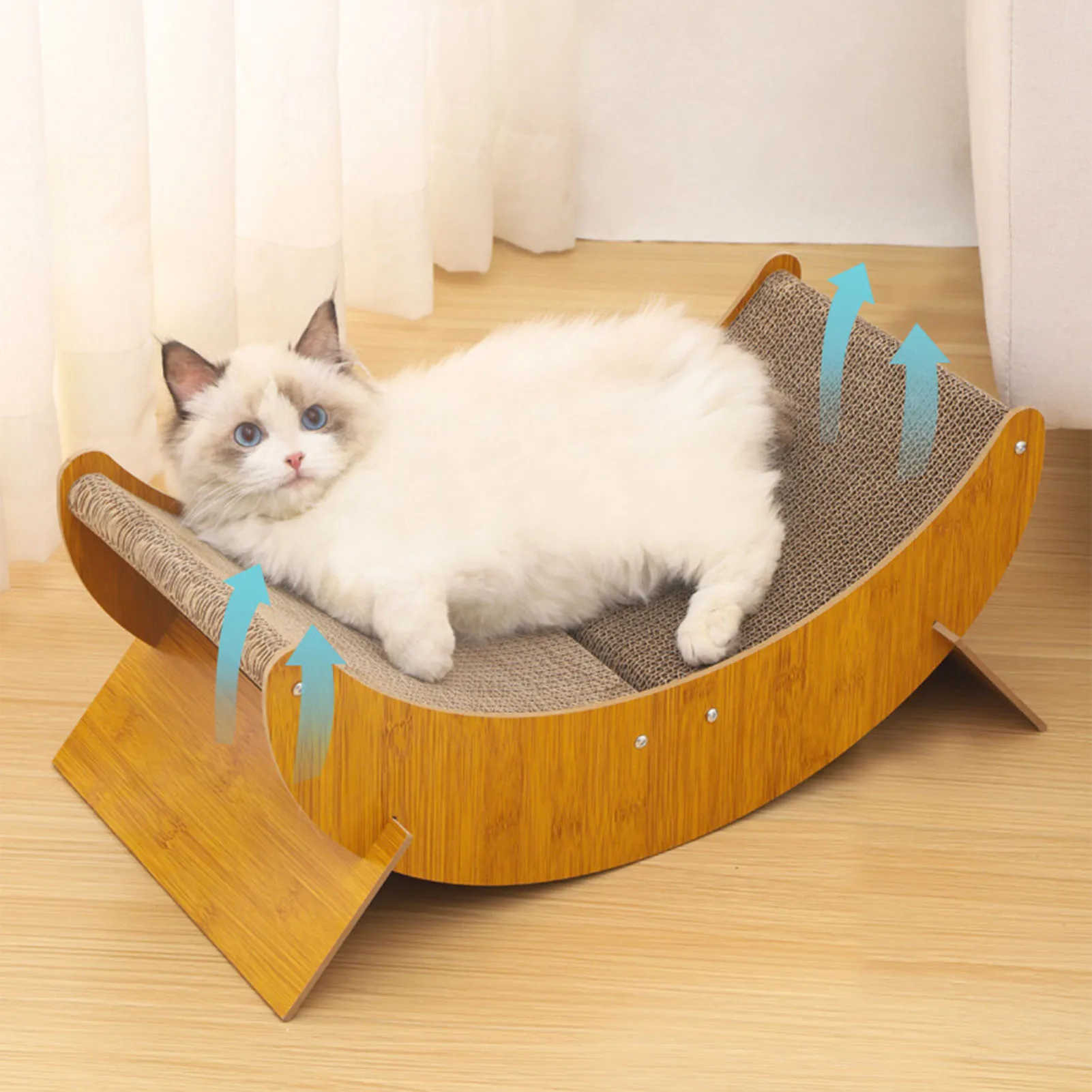 Refill Cat Scratching Pad Cat Scratcher Cardboards Durable Corrugated Paper Multifunctional Cat Scratch Pad Replacement