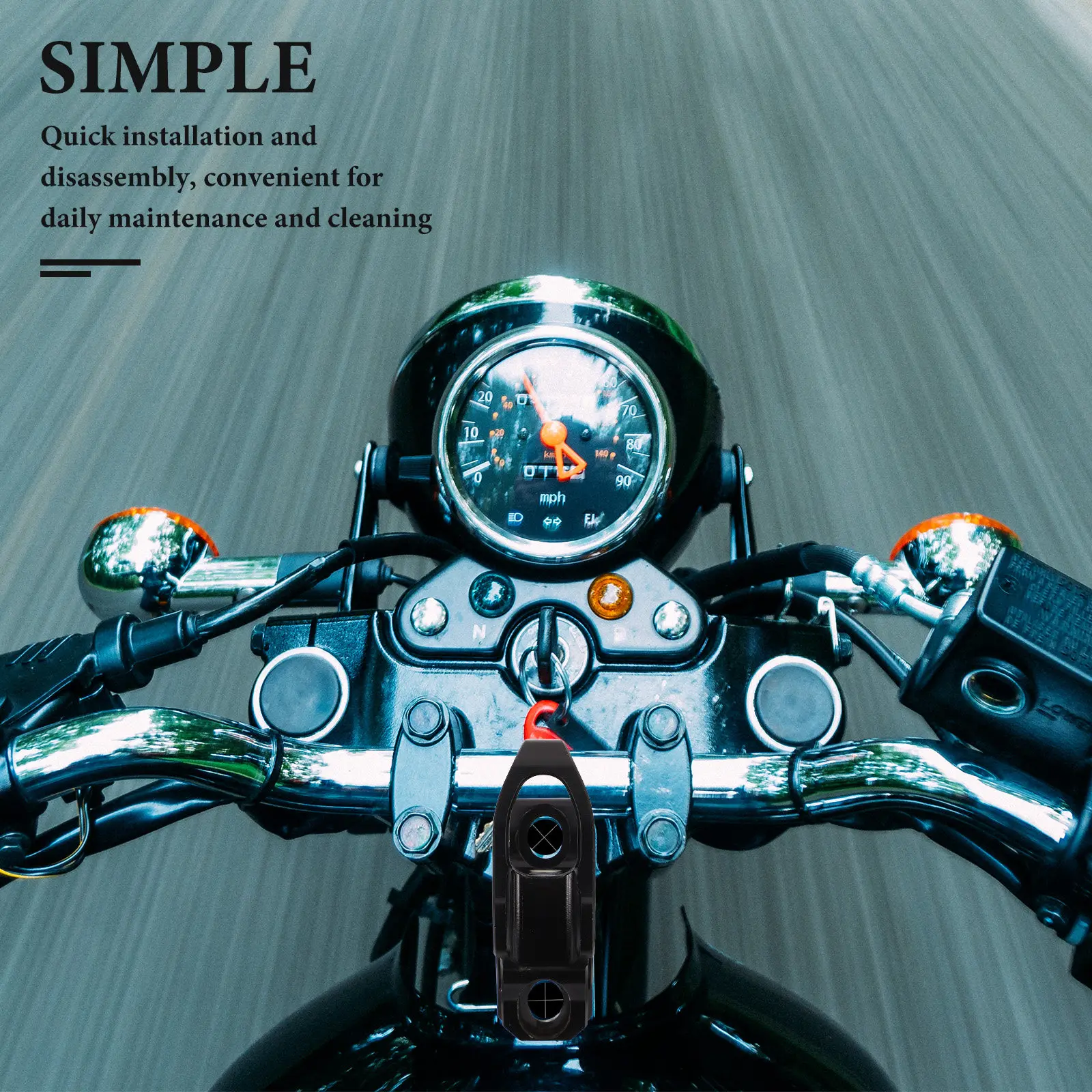 

Weatherproof Motorcycle Handlebar Luggage Hook for 750 Sturdy Universal Fit Bag Carrier Scooter Front Hanger