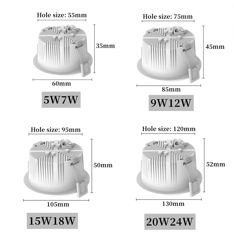 Imagem -06 - Luz de Teto Led Anti-reflexo Downlight Embutido Sala de Estar Loja de Roupas de Hotel Lado Estreito sem Luz Principal Casa Smd 5w