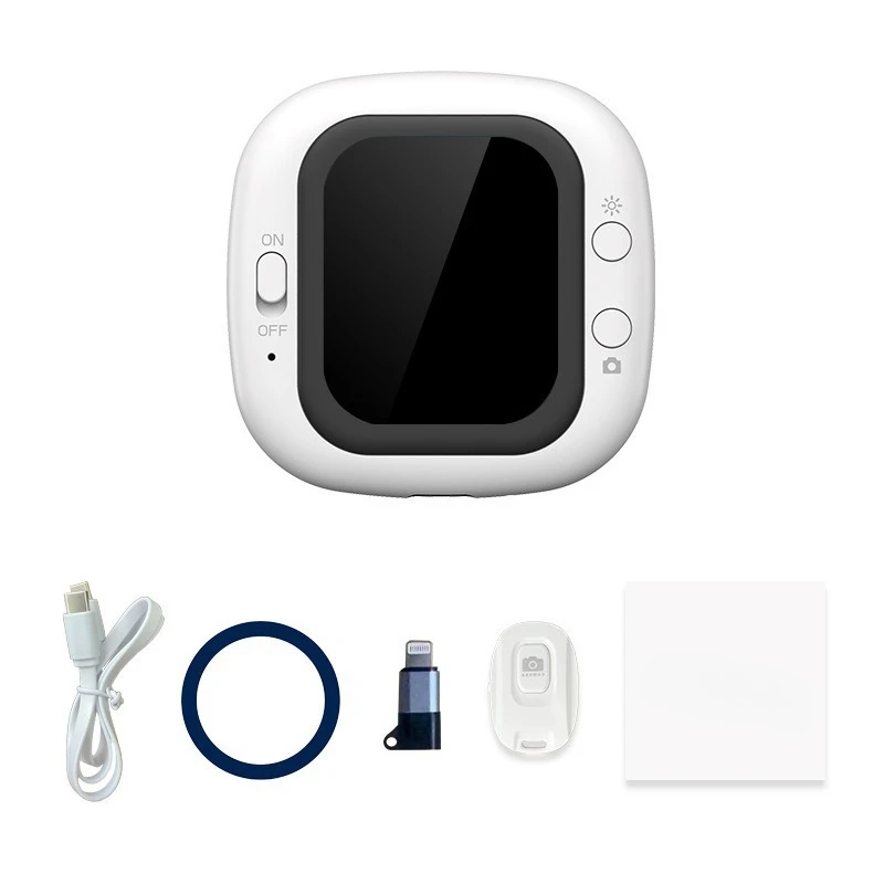 Wireless phone selfie screen, magnetic screen caster, selfie live streaming, mini phone screen sharing device