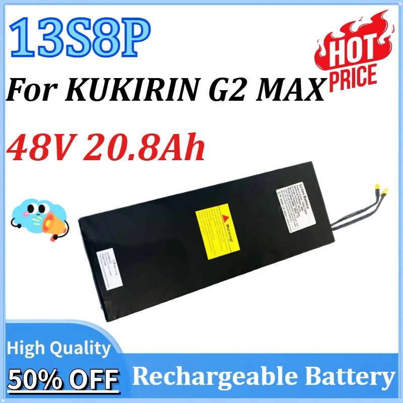 

13S8P 48 В 20,8 Ач для электрических скутеров KUKIRIN G2 MAX с литиевыми батареями высокой емкости