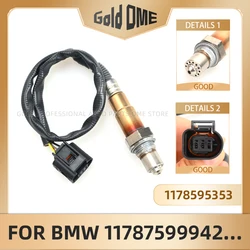 Sensor de oxígeno con sonda Lambda para coche, dispositivo de medición de O2 de banda ancha con índice de combustible y aire, para BMW 11787595353 11787599942