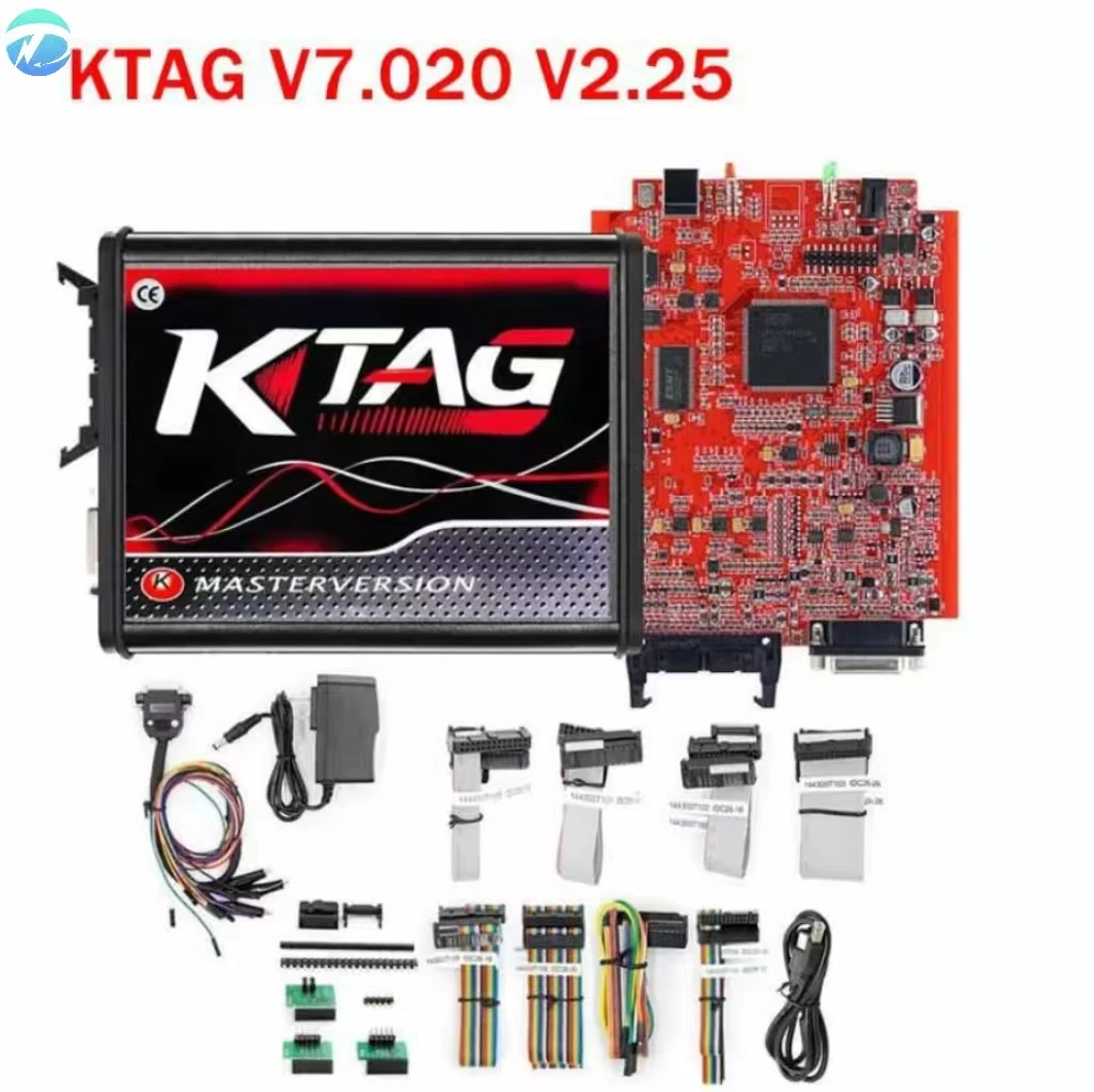 Online Unlimited KTAG V7.020 2.25 4LED KESS 2.80 EU Red V5.017 OBD2 Car ECU Chip Tuning Kit 5.017 K-Tag Programmer Tools