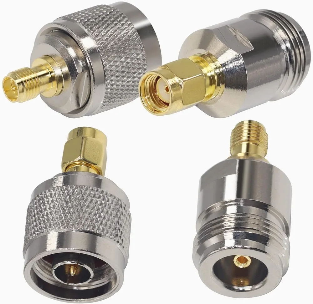 

RP-SMA to N Type Coax Adapter Kit N Type to RPSMA Male to Female Coaxial Connector Kit for Wi-Fi Antenna Extension Cable Radio