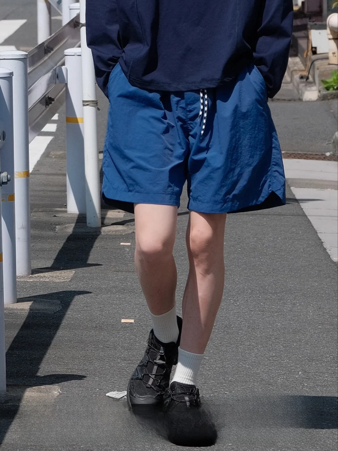 

Cola Life Summer Thin Pure Color Outdoor Water-Resistant Qui Dry Sports Five-Quarter orts for Men Casual Youth Active Wear