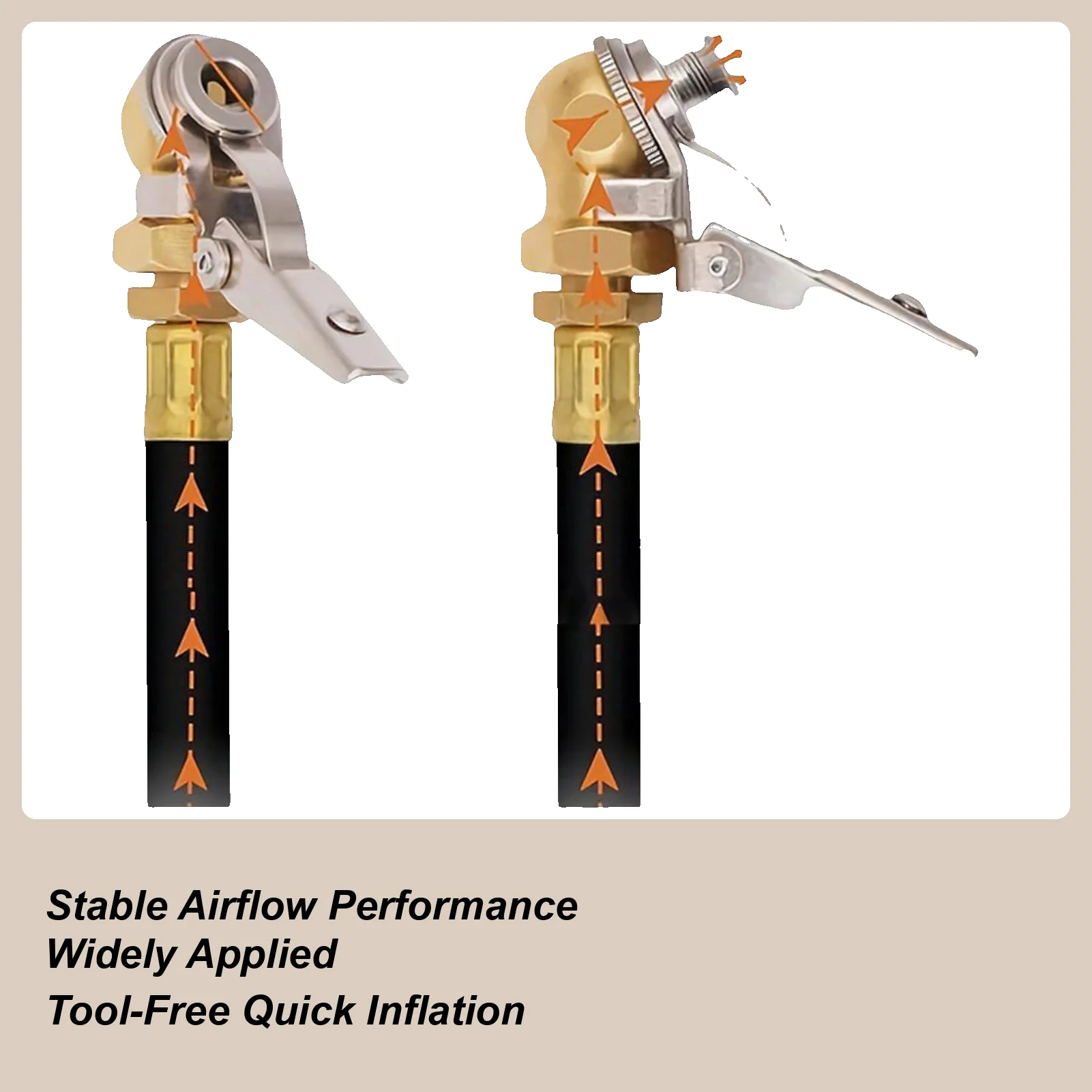 

Locking Air Chuck Leak-Proof Heavy Duty Attachments Car Locking Tire Air Chuck Nozzle For Motorcycle RV Truck Bike Scooter Auto