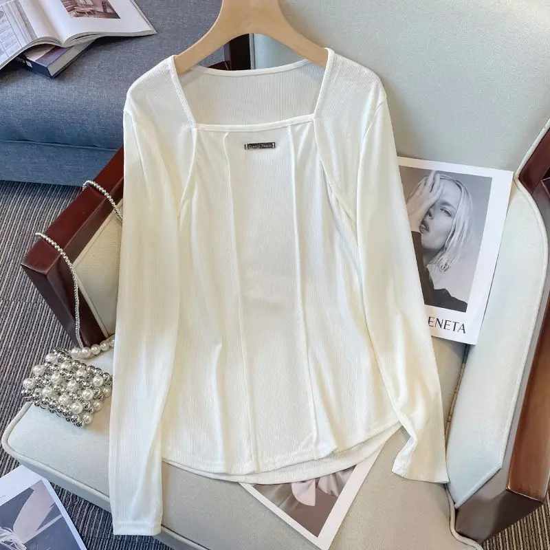 

Plus Size Simplicity Long Sleeve Lazy Style Tops Spring Autumn New Solid Loose Casual T Shirts Fashion Harajuku Women Clothing