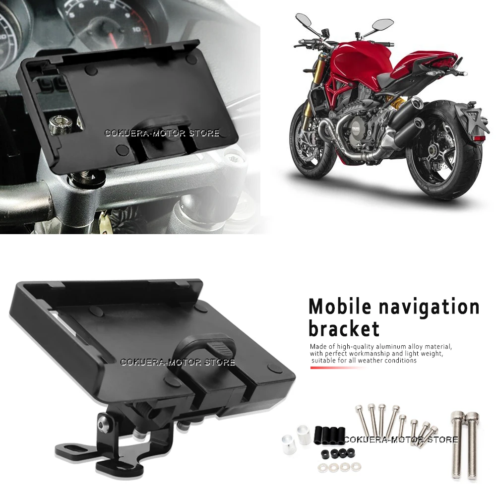 

For Ducati Multistrada 1100 Monster 695 Monster S4R Multistrada 620 Motorcycle Navigation Mount GPS Bracket Holde