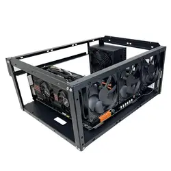 E03 Stackable DIY Open Chassis X79 X99 Dual EATX Motherboard Compact ATX Mid-Tower Case Computer Case Chassis Water Cooling Rack