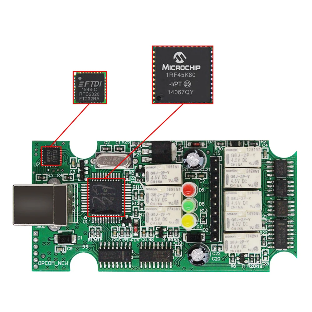 New Opcom For Opel V1.99 With 18F46K80 And FTDI Diagnostic Tool OBD OBD2 Auto Interface For Op-el AN-BUS OPCOM