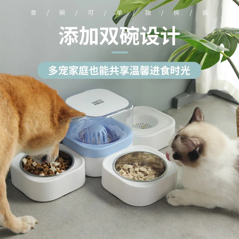 CDB017 Pet automatic water feeder, activated carbon filter element, cat non-wet mouth, dog double bowl, dog food basin, dog bowl