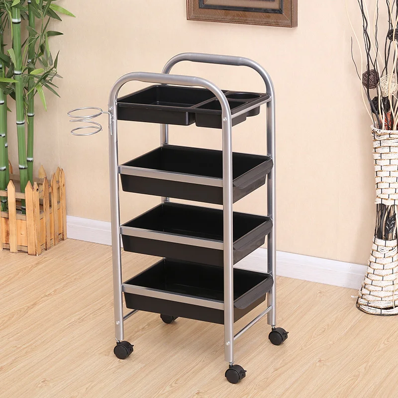 Large Capacity Salon Trolley Hair Styling Tool Cart for Barbershop Mobile Storage Organizer Heavy Duty Multi-Tier Utility Cart