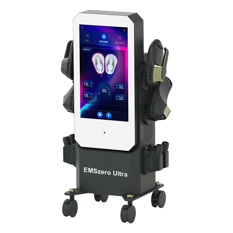 2026 Newest Neo Muscle Sculptor 4-Handle EMS Smart Toning Machine HD Large Screen Stainless Steel ABS Construction 1 Year