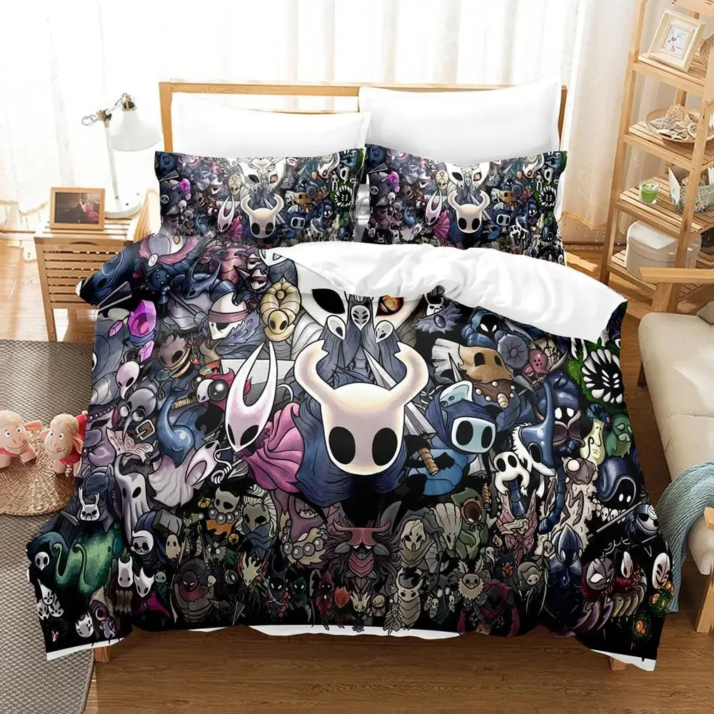 

Anime Game Hollow Knight Bedding Set Duvet Cover Bed Set Quilt Cover Pillowcase Comforter king Queen Size Boys Adult Bedding Set