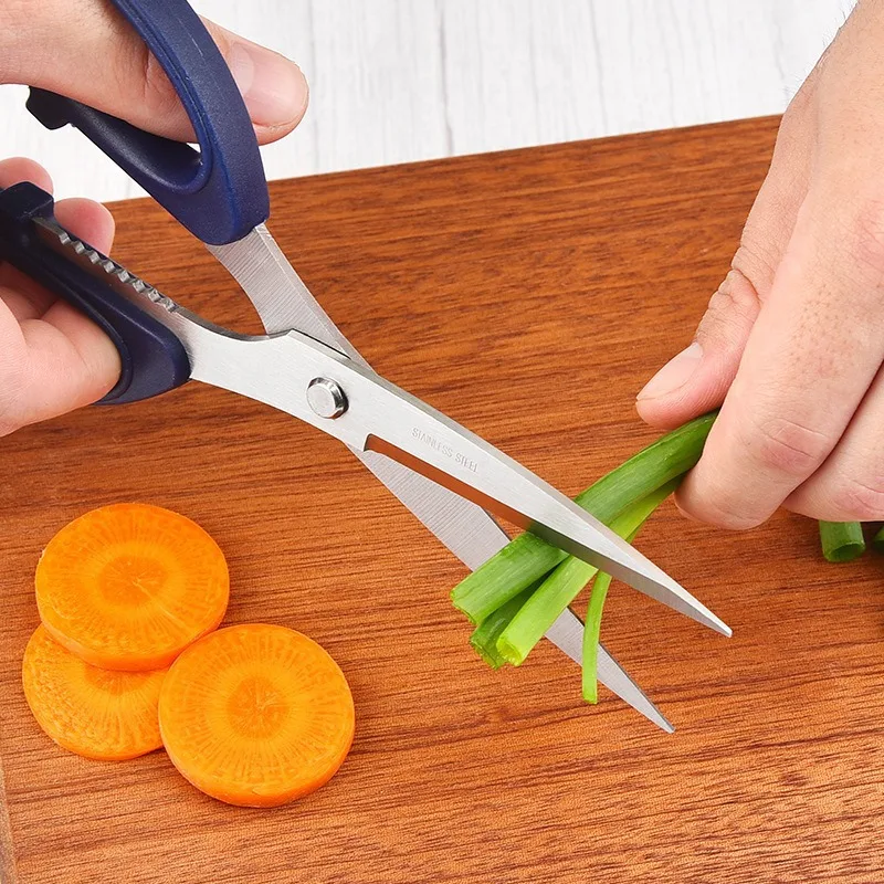Mocne nożyczki kuchenne ze stali nierdzewnej Ostre nożyczki do użytku domowego Nożyczki do krojenia żywności Warzywa Nożyczki uniwersalne