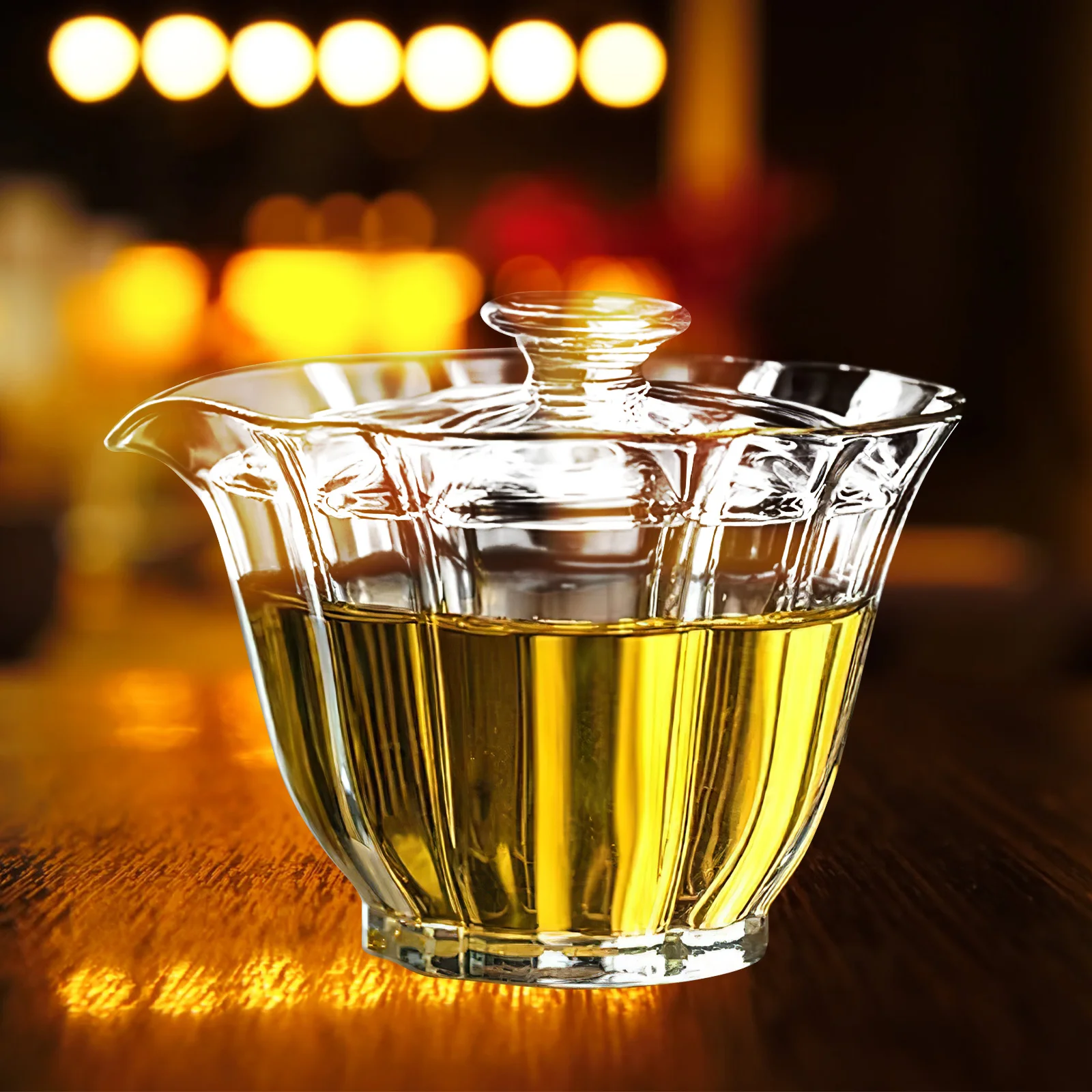 

High Borosilicate Glass Tea Cup Classic Chinese Style Practical Decorative Easy Clean Water Cup for Tea Ceremony Use