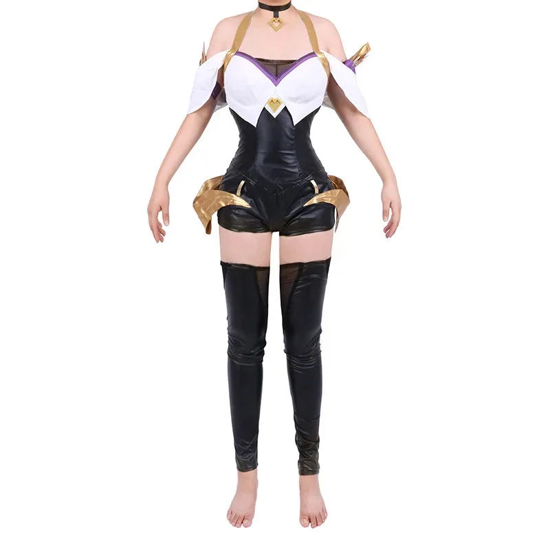 

LOL Ahri Halloween Costume Game Cosplay Outfit KDA Group Girls Dress Quality Women Catsuit Set hh:5