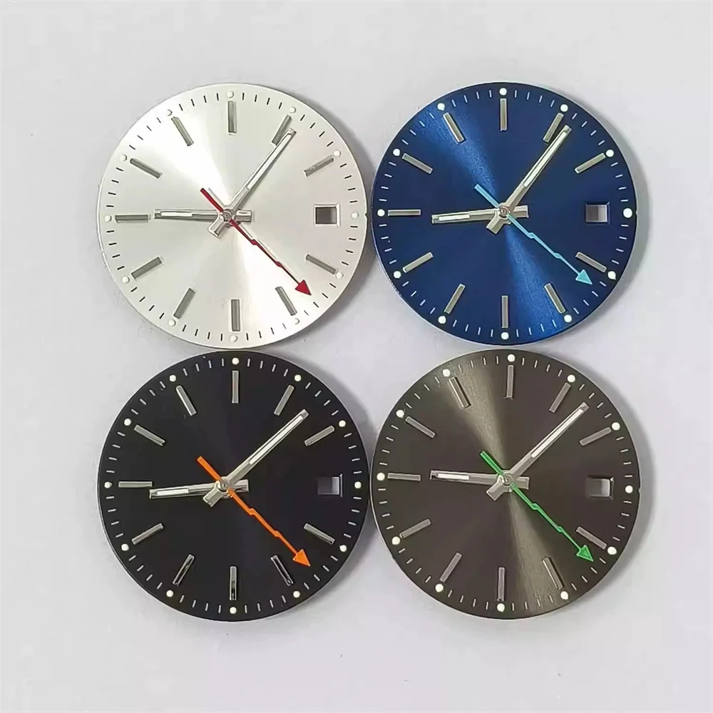 Acessórios de relógio de relojoeiro 29mm mostrador de relógio relâmpago mãos verde luminoso adequado para japão 8215 pérola 2813 movimento