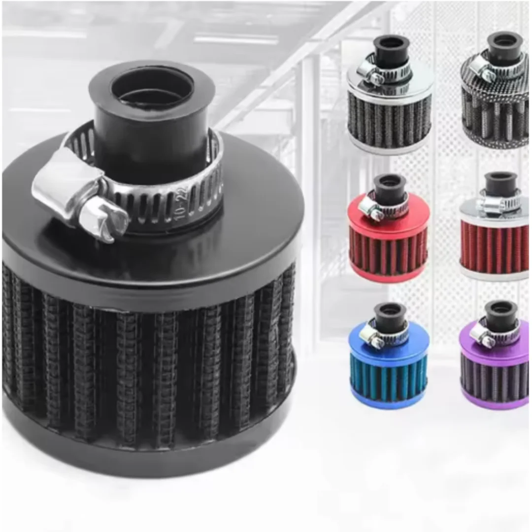 1pc 12mm Universal Interface Air Filter Motorcycle Cold Air Intake Breather Filter High Flow Crankcase Suitable for motorcycle A