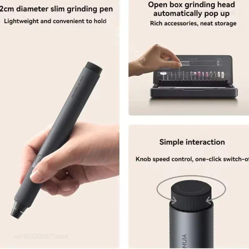 Xiaomi Mijia Electric Carving Pen Sets Drill Grinding Machine Variable Speed Rotary Engraver Angle Grinder Home Burnishing Tool