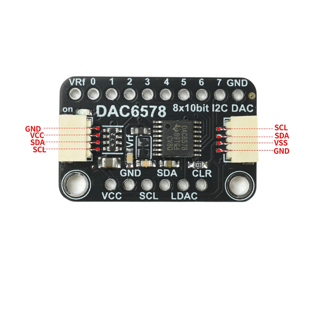 8-Kanal-Programmierbares DAC-Modul, Hochleistungs-I2C-Digital-Analog-Wandler mit STEMMA QT/Qwiic-Schnittstelle für Sensoren – Detail 10