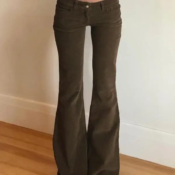 

Casual Men's And Women's Flat Velvet Corduroy Pants High Waist Straight Leg Umbrella Soldier Pants Other Sle Other Material