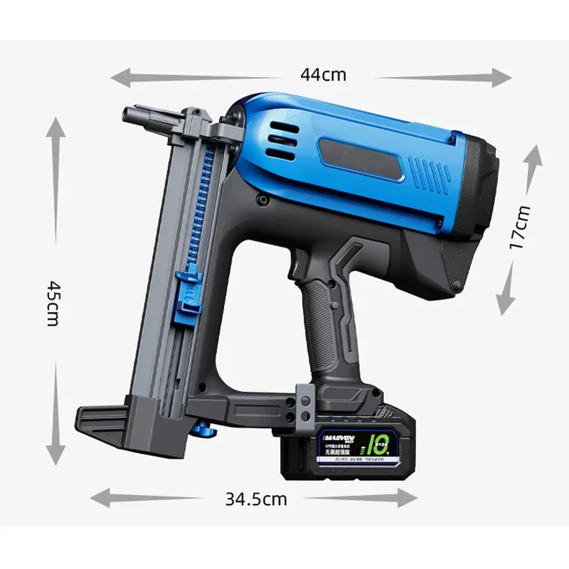 Imagem -02 - Cordless Gás Nail Gun Alimentado por Pilhas Concreto Elétrico Nail Gun Aço Air Grampeador Ferramenta Pneumática para Frame Encanador Garra Especial